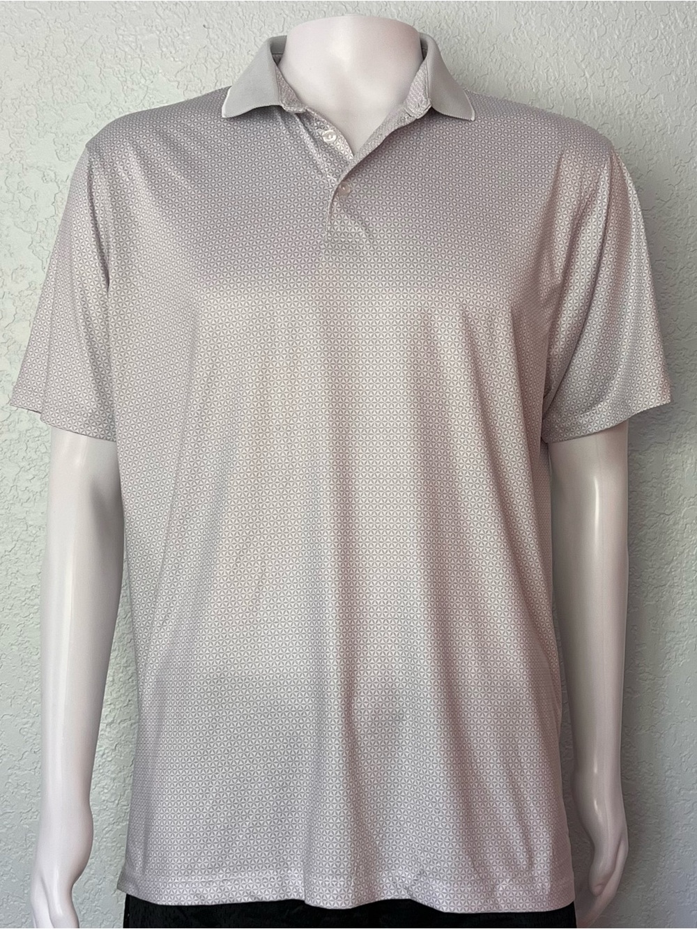 Golf Polo Hickey Freeman Gray Performance Shirt Sz Large Short Sleeve Resortwear